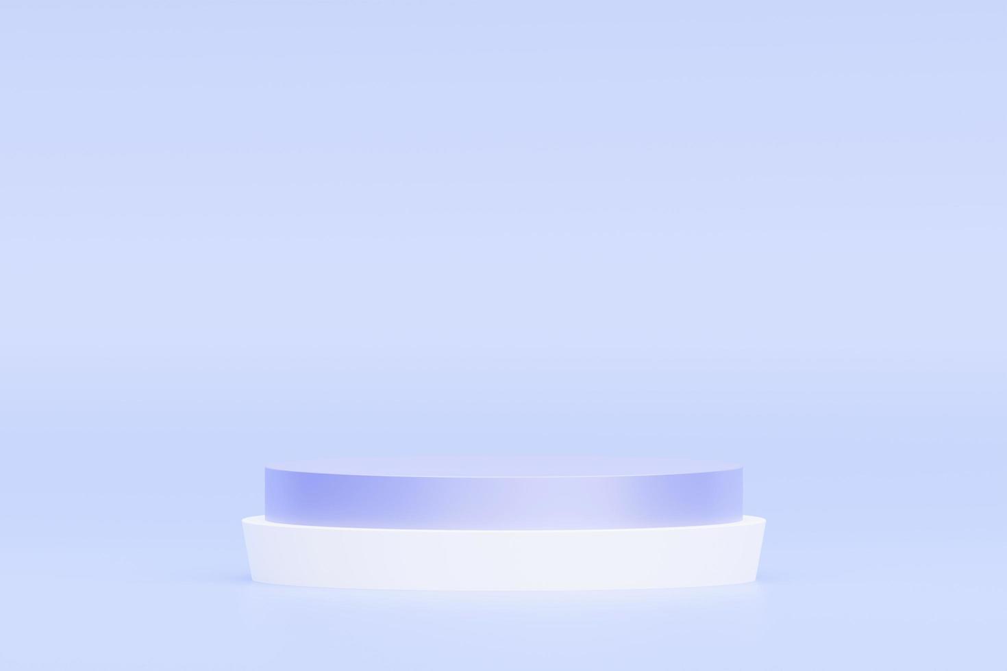 3d render Pastel Purple minimal background with podium stand. Purple stage platform for cosmetic product presentation and advertising. Studio scene with showcase pedestal in clean design. photo