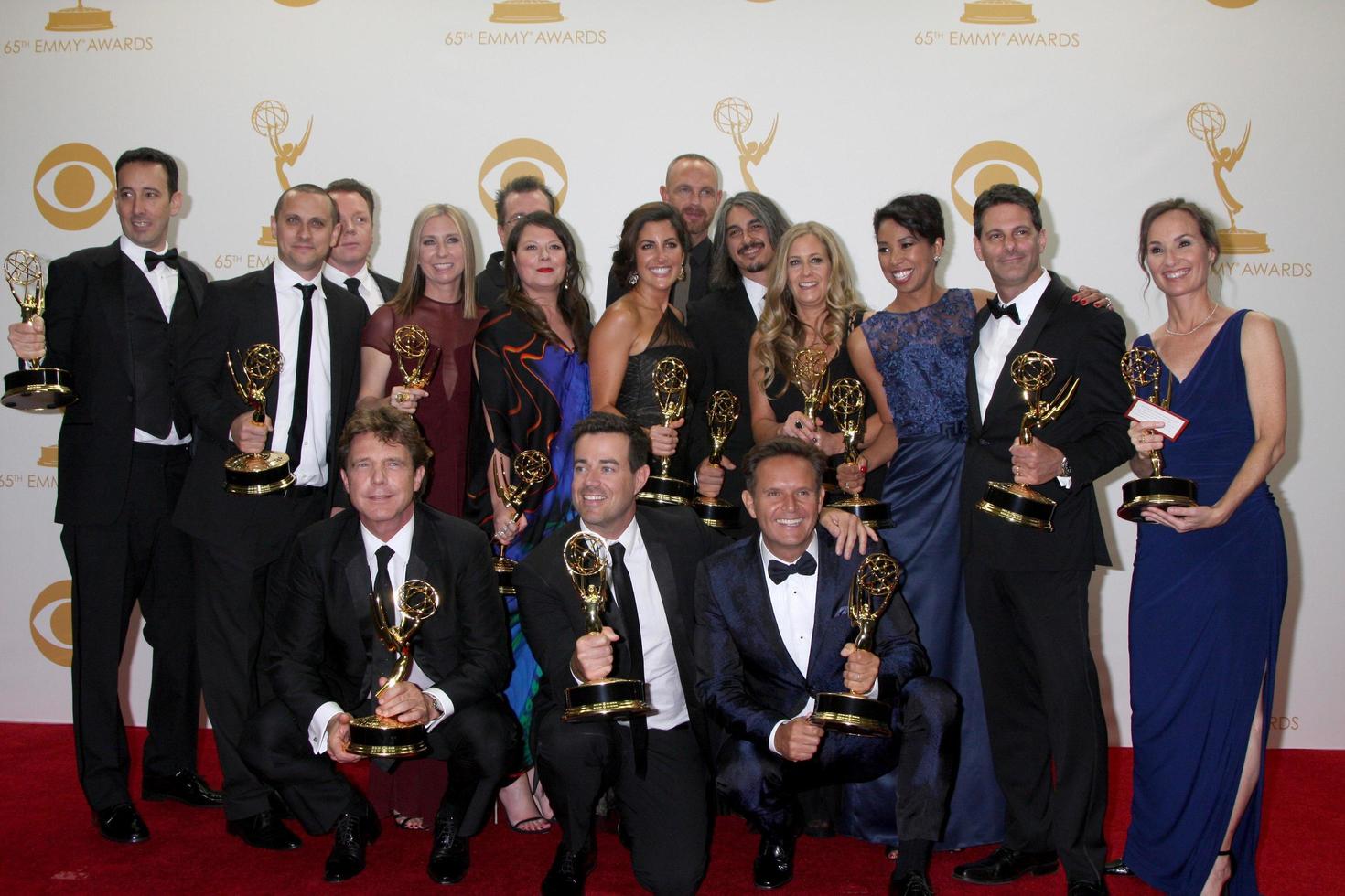 LOS ANGELES, SEP 22 - The Voice Production Team, including John De Mol, Carson Daly, Mark Burnett at the 65th Emmy Awards, Press Room at Nokia Theater on September 22, 2013 in Los Angeles, CA photo