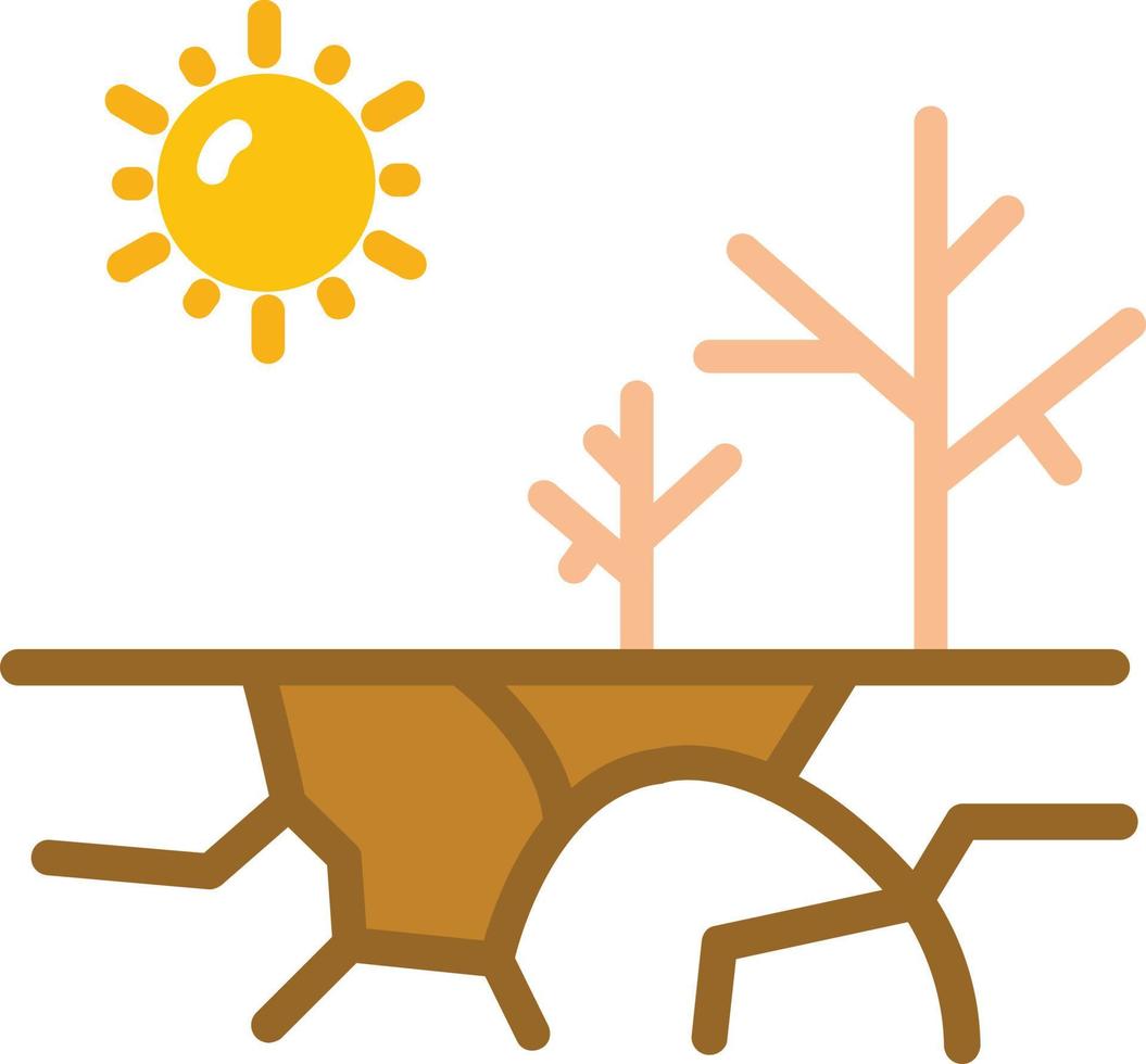 Drought Flat Icon vector