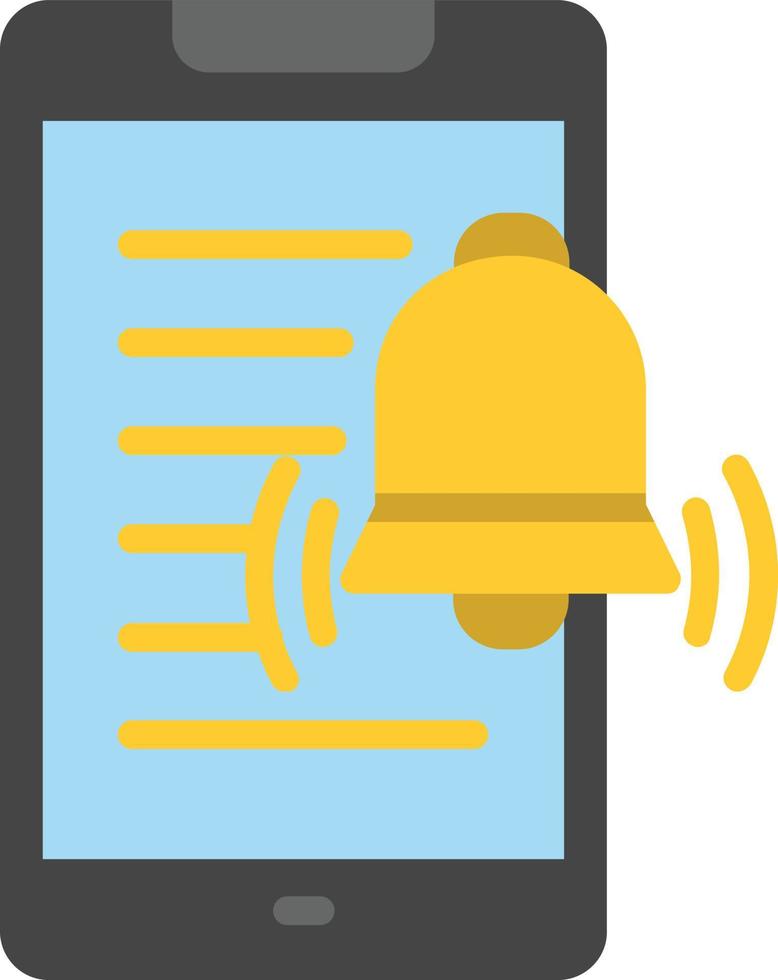 Mobile Reminder  Flat Icon vector