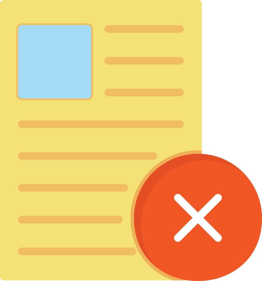 Rejected Flat Icon vector