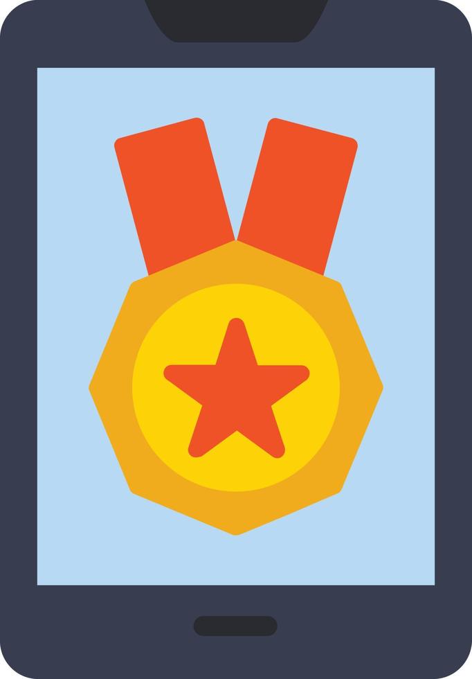 icono de medalla plana vector