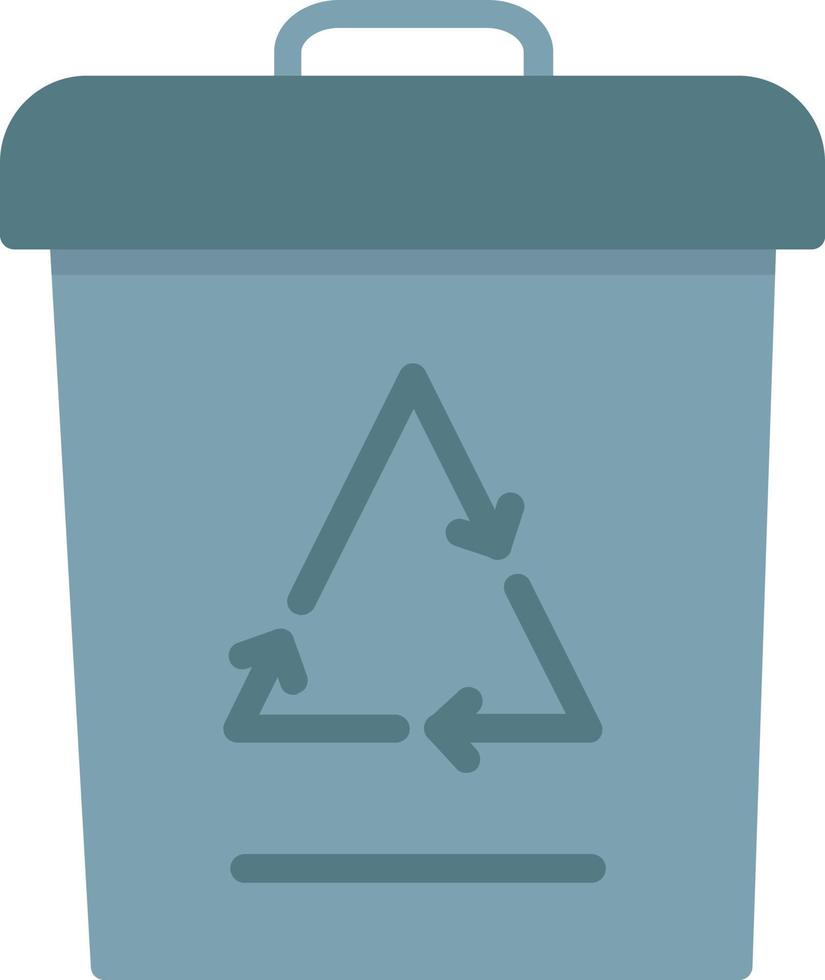 Recycle Bin Flat Icon vector