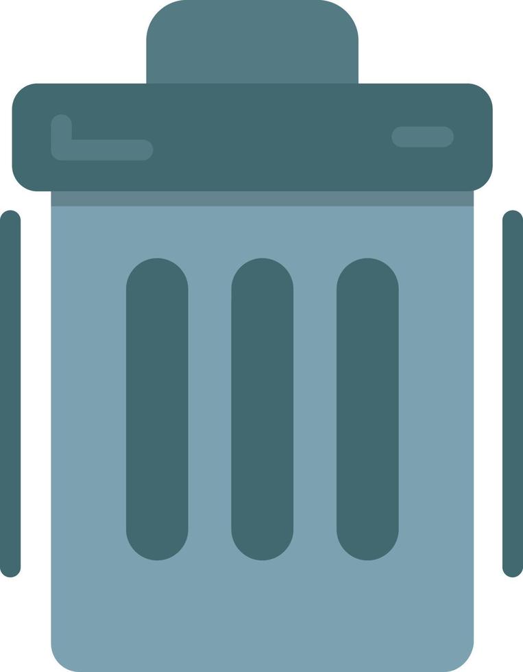 Trash Can Flat Icon vector