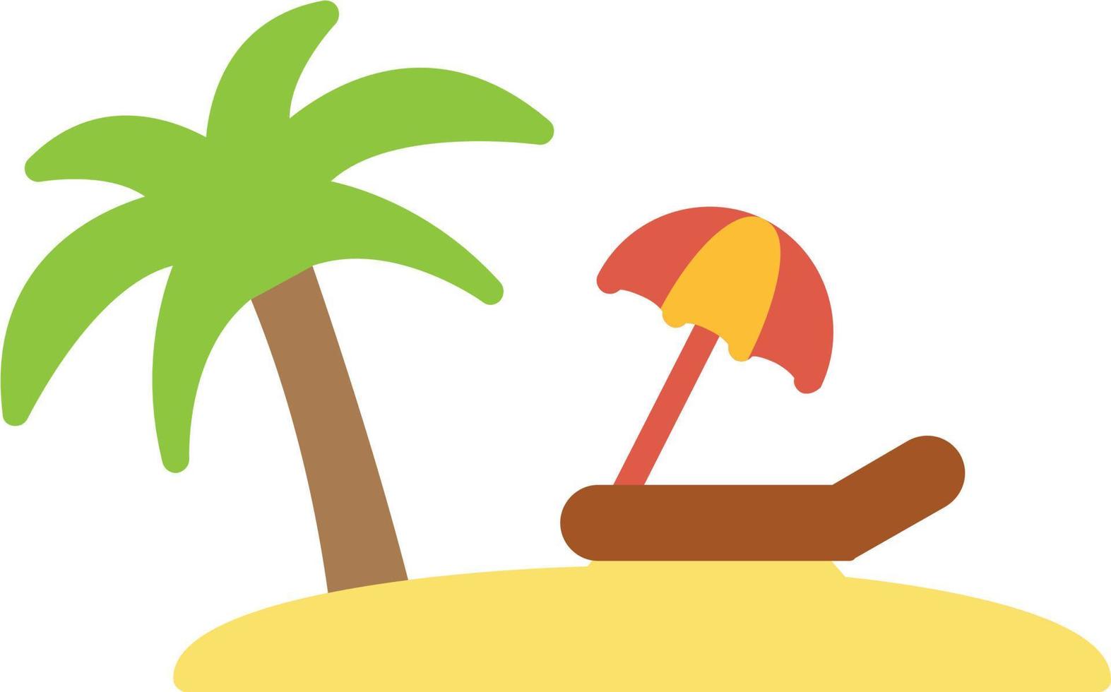 Beach Flat Icon vector