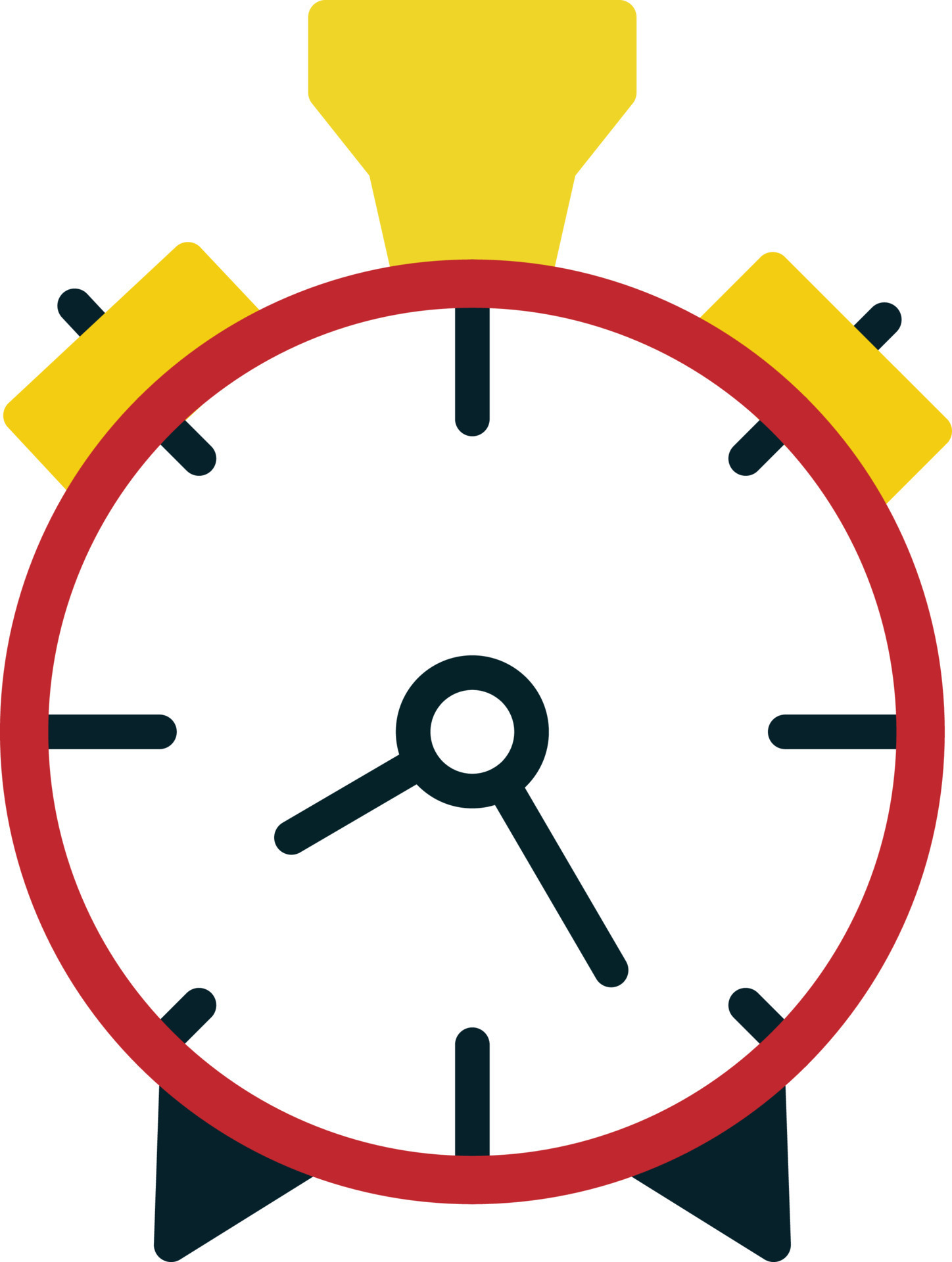 Alarm Clock Vector Flat Icon 10085735 Vector Art at Vecteezy