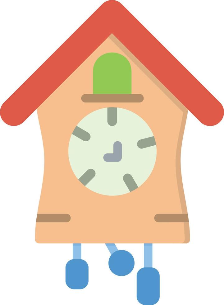 Cuckoo Clock Flat Icon vector