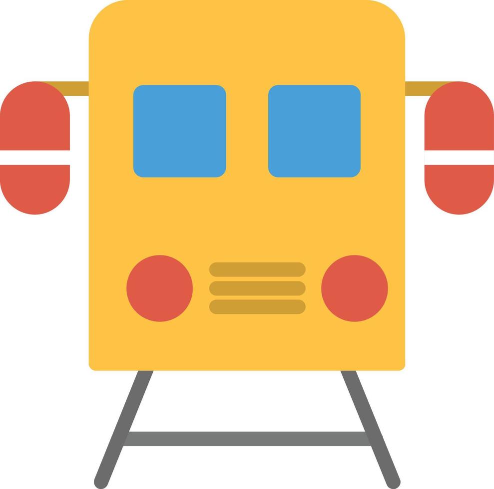 tren, plano, icono vector