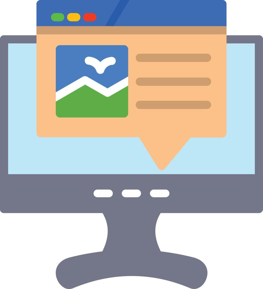 Post Flat Icon vector