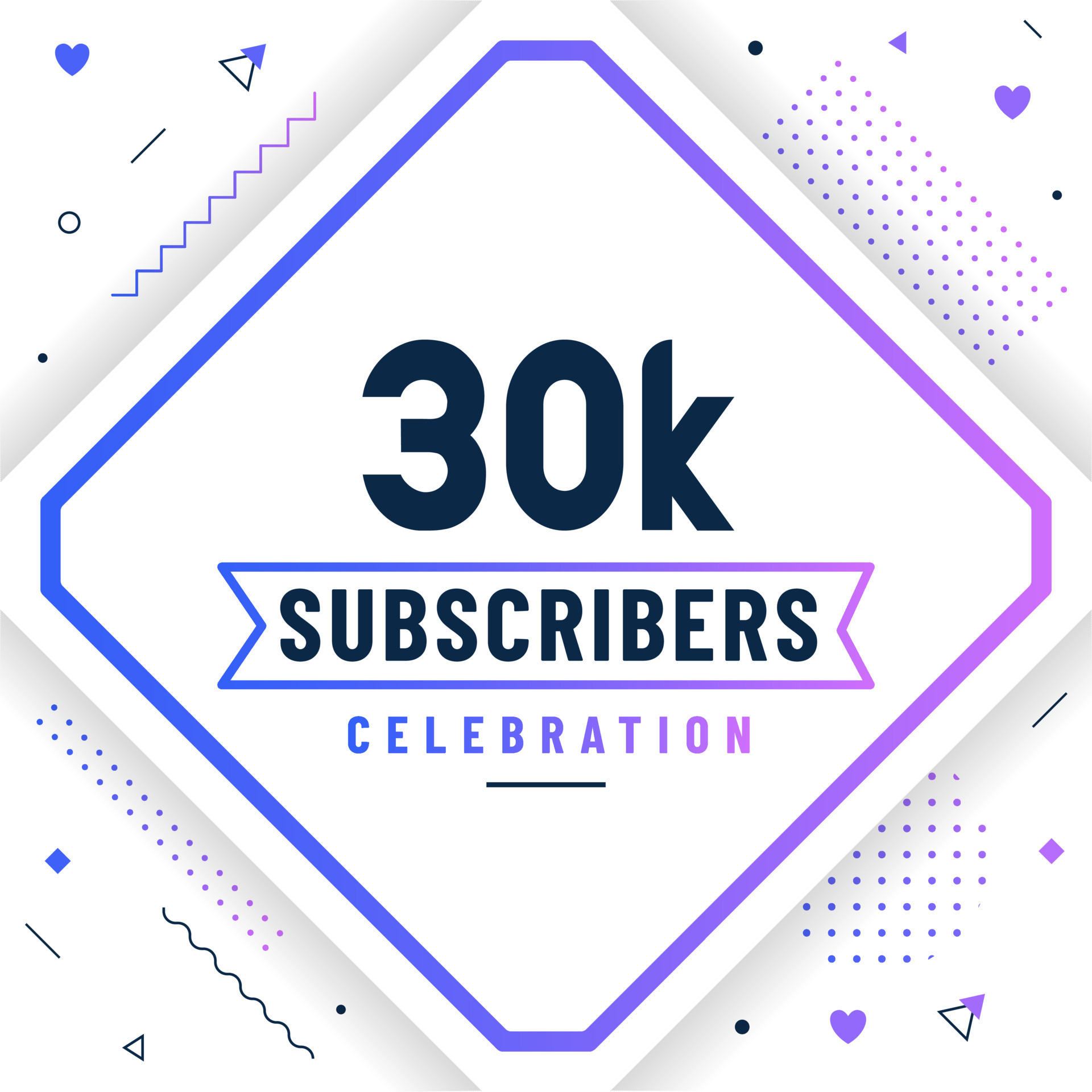 Thank You 30k Subscribers 30000 Subscribers Celebration Modern Colorful Design 10087867 Vector Thank You 30k Subscribers 30000 Subscribers Celebration Modern Colorful Design 10087867 Vector