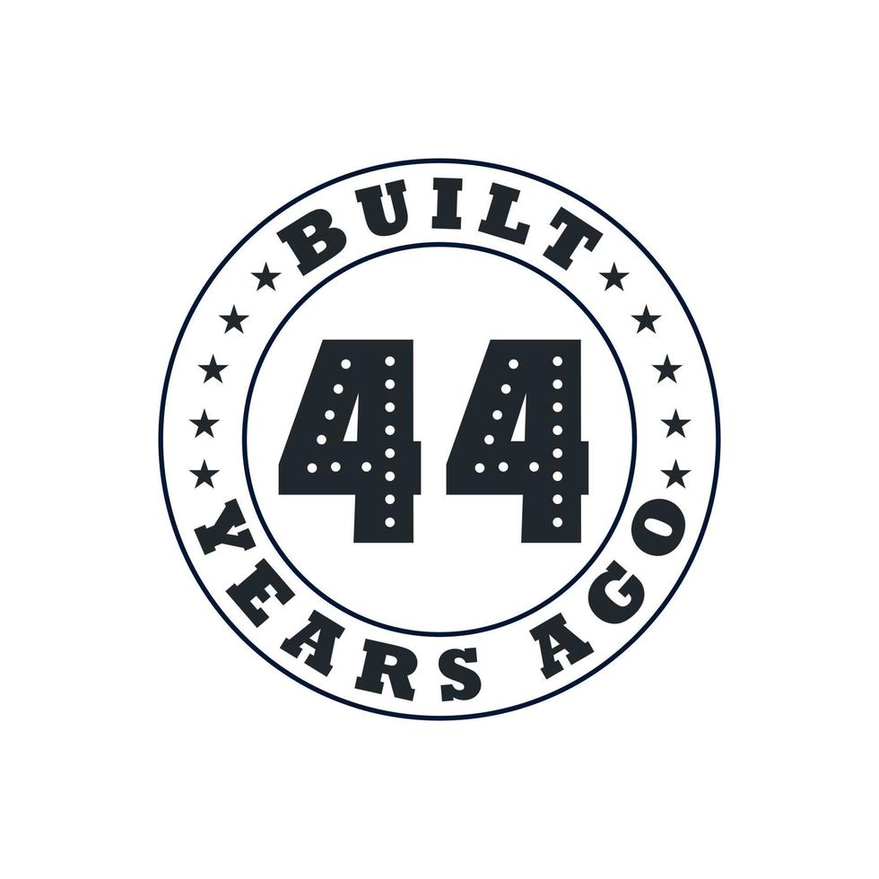 44 years birthday celebration, Built 44 years ago 10088182 Vector Art