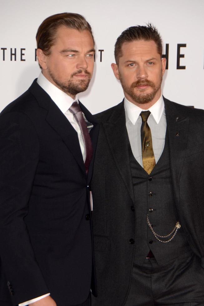 LOS ANGELES, DEC 16 - Leonardo DiCaprio, Tom Hardy at the The Revenant Los Angeles Premiere at the TCL Chinese Theater on December 16, 2015 in Los Angeles, CA photo