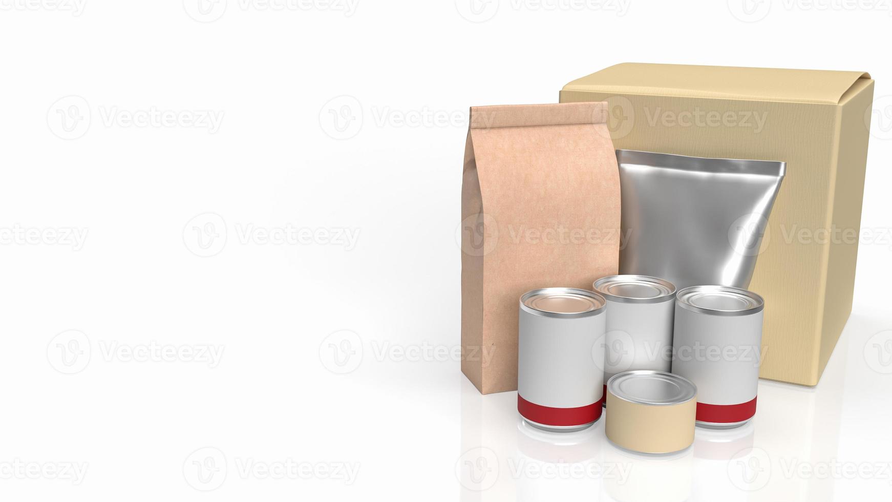 The food package on white background  3d rendering photo