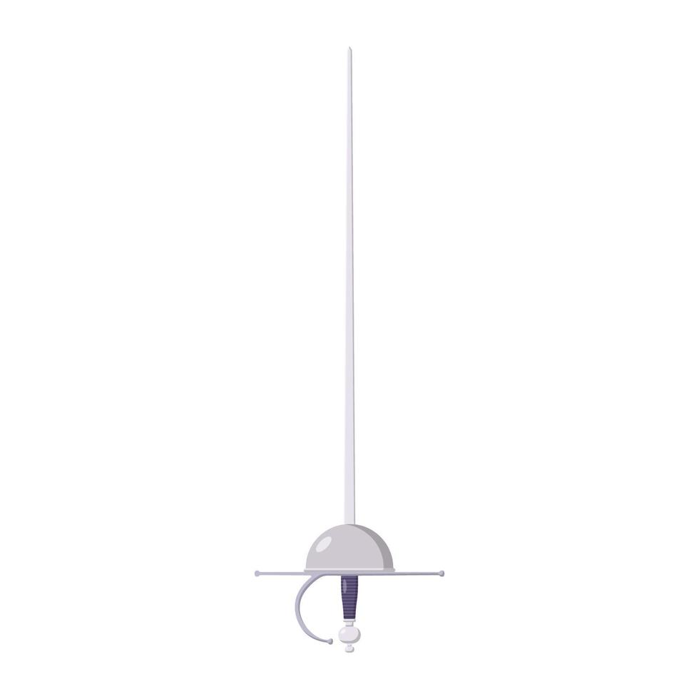 Rapier Flat Illustration. Clean Icon Design Element on Isolated White Background vector