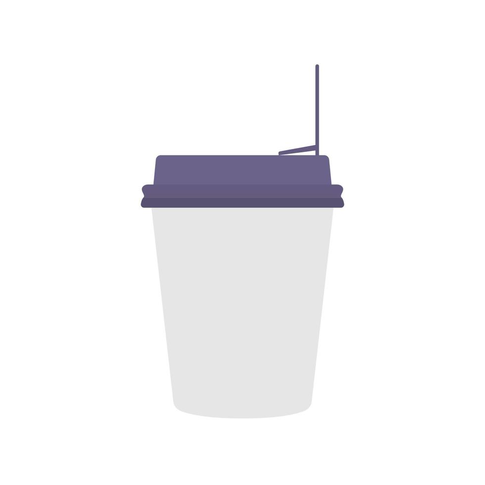 Paper Cup Flat Illustration. Clean Icon Design Element on Isolated White Background vector