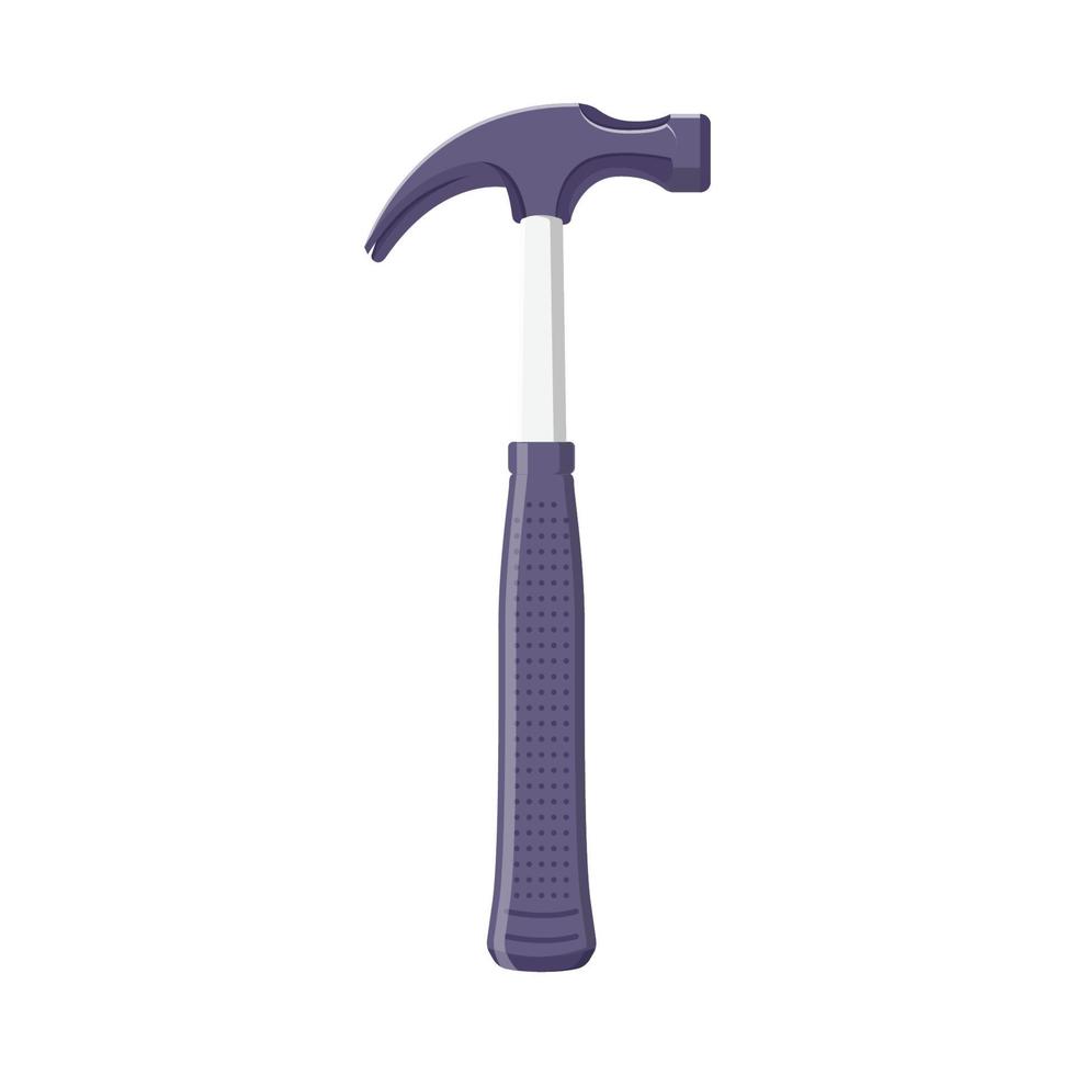 Hammer Flat Illustration. Clean Icon Design Element on Isolated White Background vector