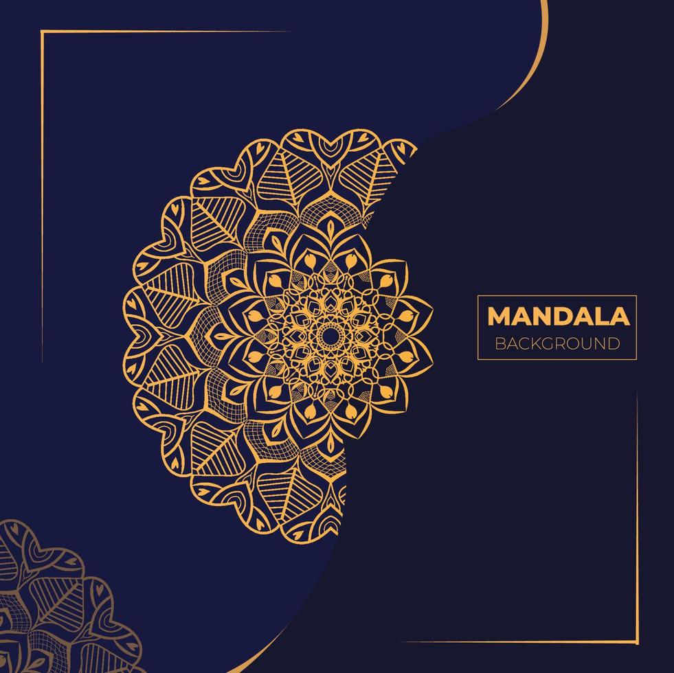 diseño de mandala ornamental de lujo con adornos dorados vector