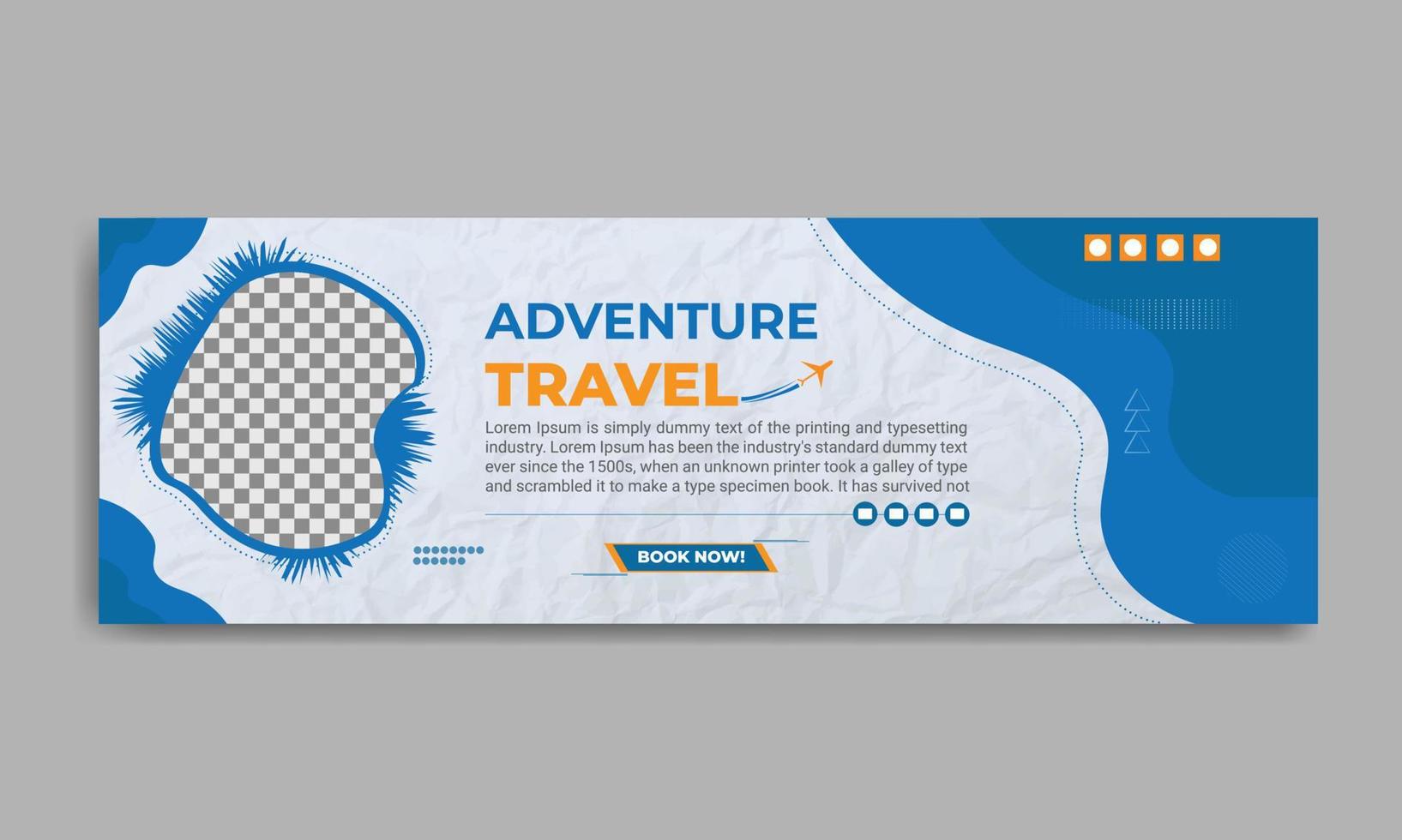 Travel Colorful Email Signatures Template for All Business. vector