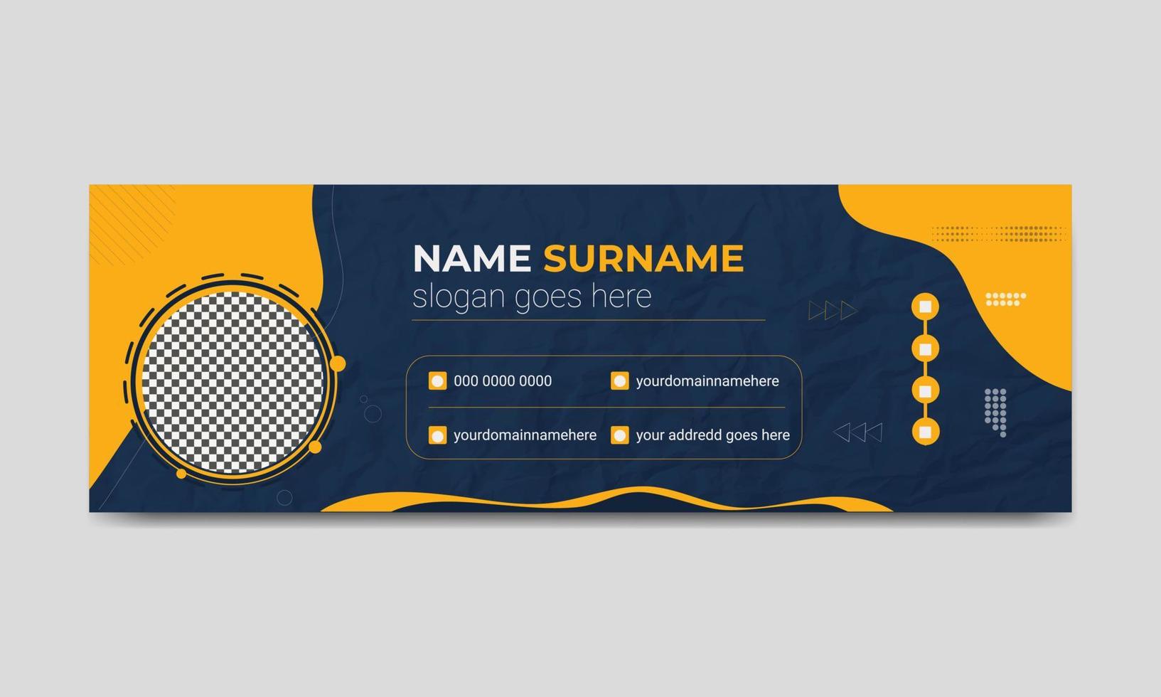 Business Corporate Company Identity professional email signature design template for all business vector
