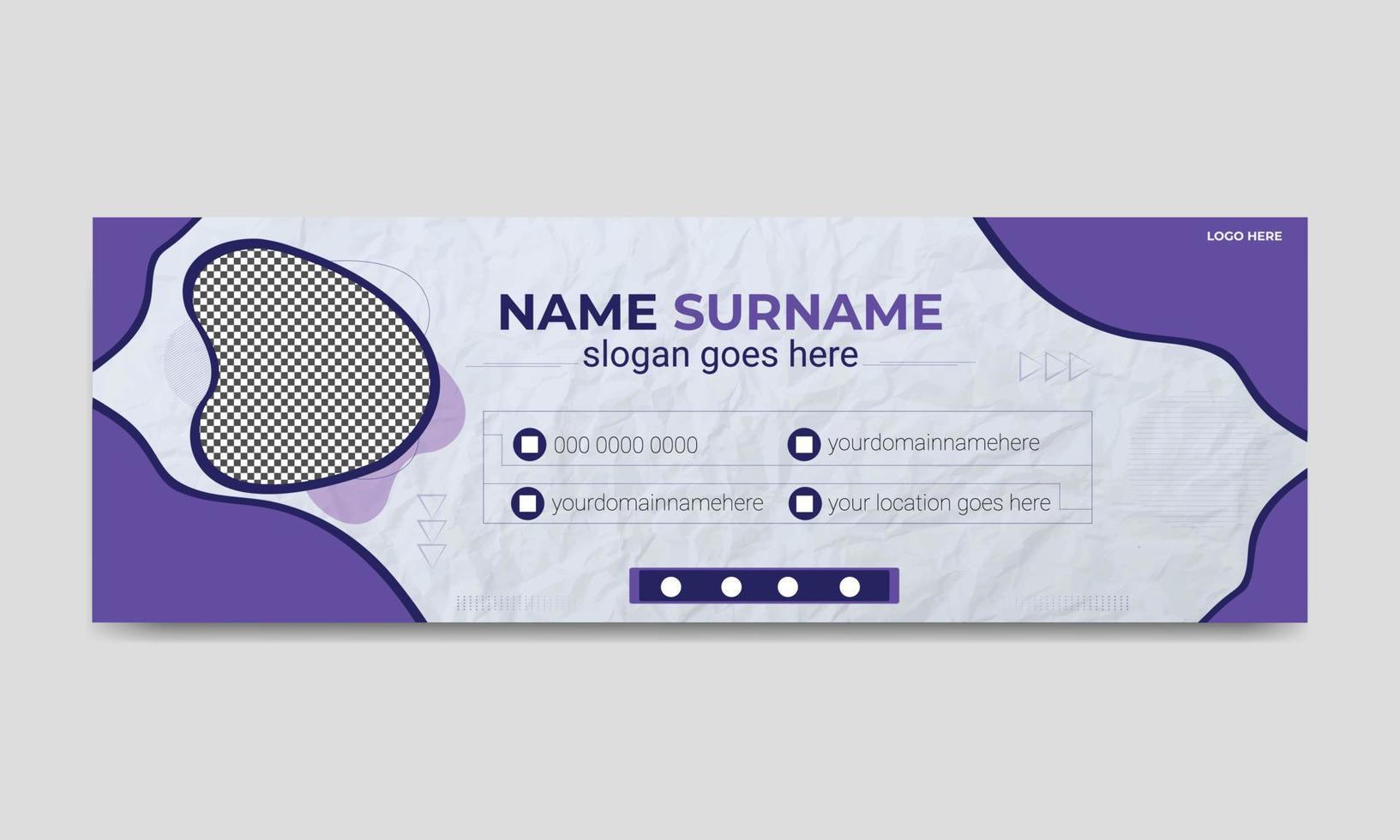 Corporate Company Identity professional email signature template design for all business. vector