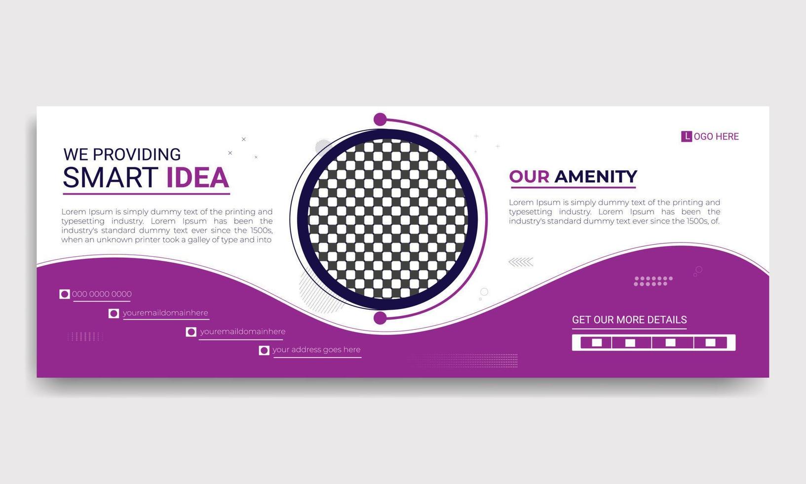 Modern corporate business social media cover banner design template vector
