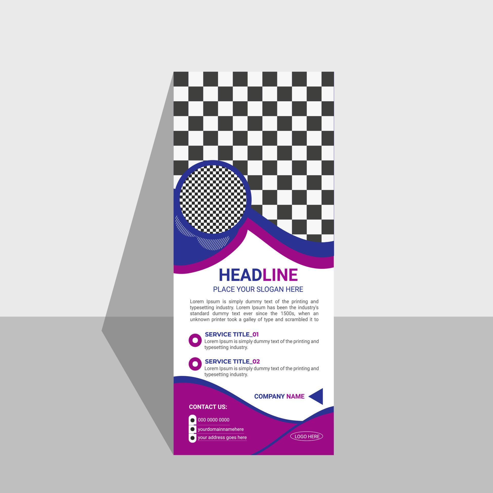 Professional Clean and Modern Corporate roll up or pull up banner Professional Clean and Modern Corporate roll up or pull up banner