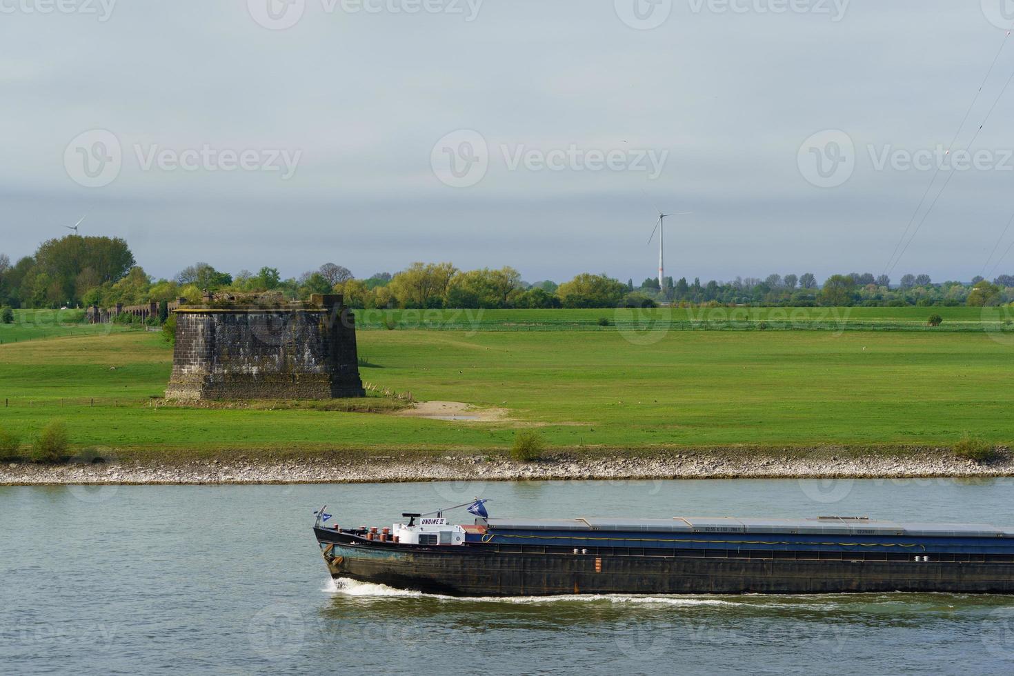 the river rhine near wesel photo