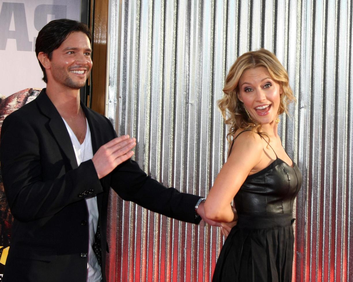 LOS ANGELES, OCT 2 - Jason Behr, KaDee Strickland arriving at the Real Steal Premiere at the Universal City Walk on October 2, 2011 in Los Angeles, CA photo
