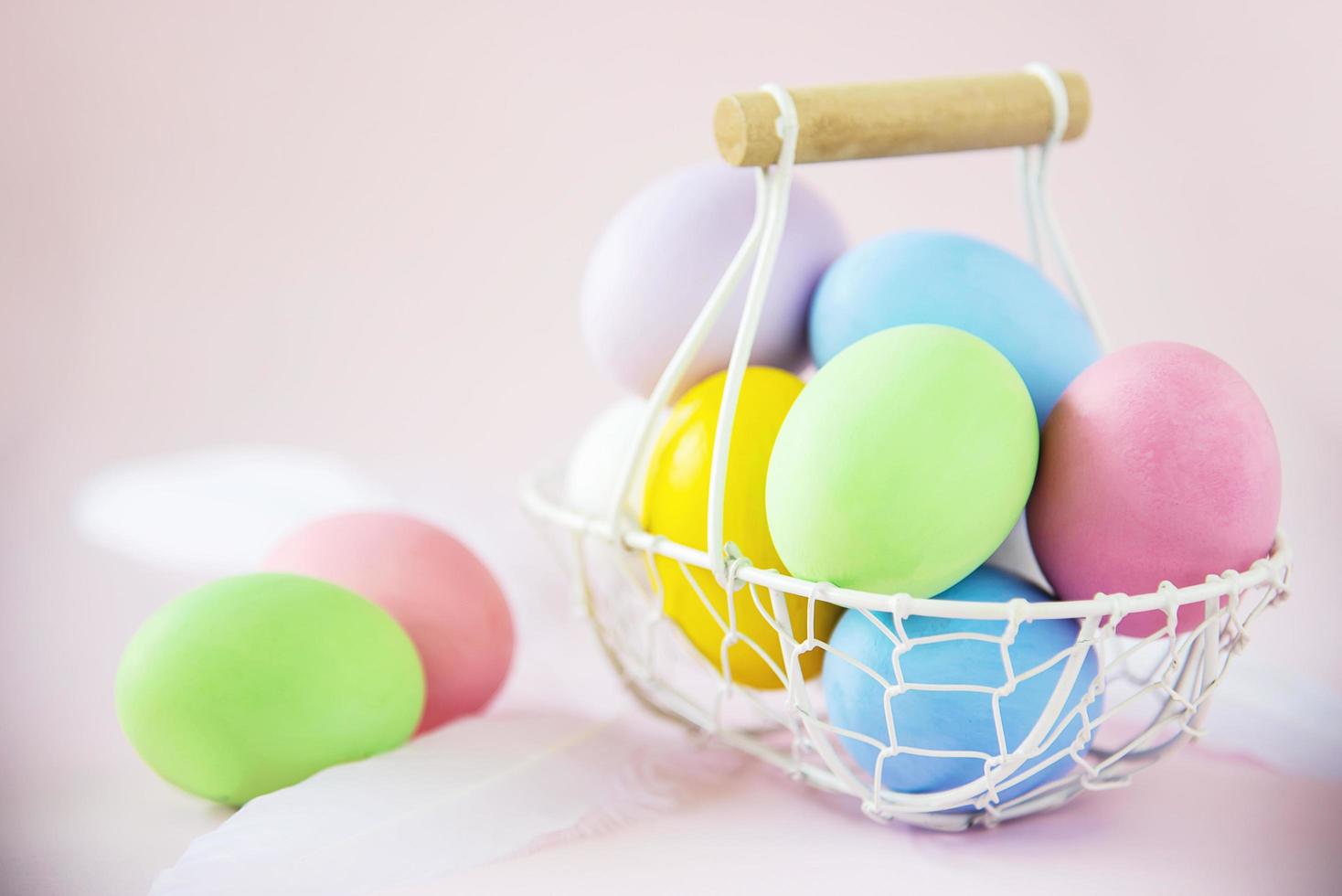 Sweet colorful Easter eggs background - national holiday celebration concepts photo