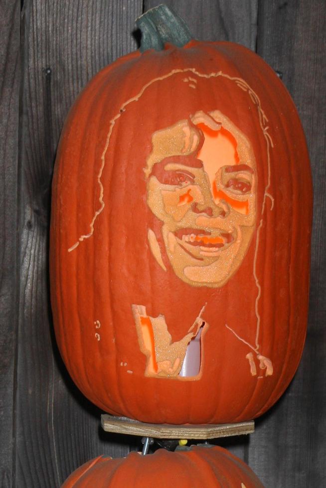 LOS ANGELES, OCT 4 - Michael Jackson Carved Pumpkin at the RISE of the Jack O Lanterns at Descanso Gardens on October 4, 2014 in La Canada Flintridge, CA photo