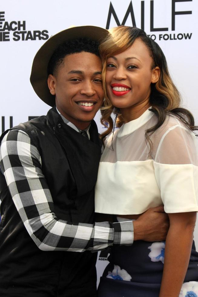LOS ANGELES, FEB 6 - Jacob Latimore, Tish Taylor at the MILF Moms I like To Follow Celebration Of Entertainment at a SLS Hotel on February 6, 2015 in Beverly Hills, CA photo