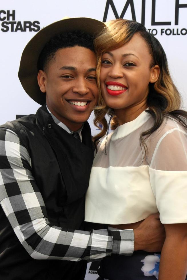 LOS ANGELES, FEB 6 - Jacob Latimore, Tish Taylor at the MILF Moms I like To Follow Celebration Of Entertainment at a SLS Hotel on February 6, 2015 in Beverly Hills, CA photo