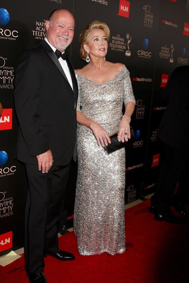 LOS ANGELES, JUN 16 - Ed Scott, Melody Thomas Scott arrives at the 40th Daytime Emmy Awards at the Skirball Cultural Center on June 16, 2013 in Los Angeles, CA photo