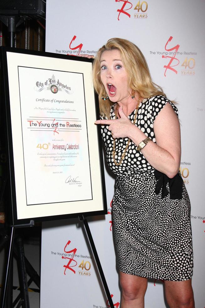 LOS ANGELES, MAR 26 - Melody Thomas Scott attends the 40th Anniversary of the Young and the Restless Celebration at the CBS Television City on March 26, 2013 in Los Angeles, CA photo
