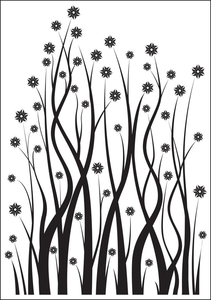 Background of the flowers on a white vector