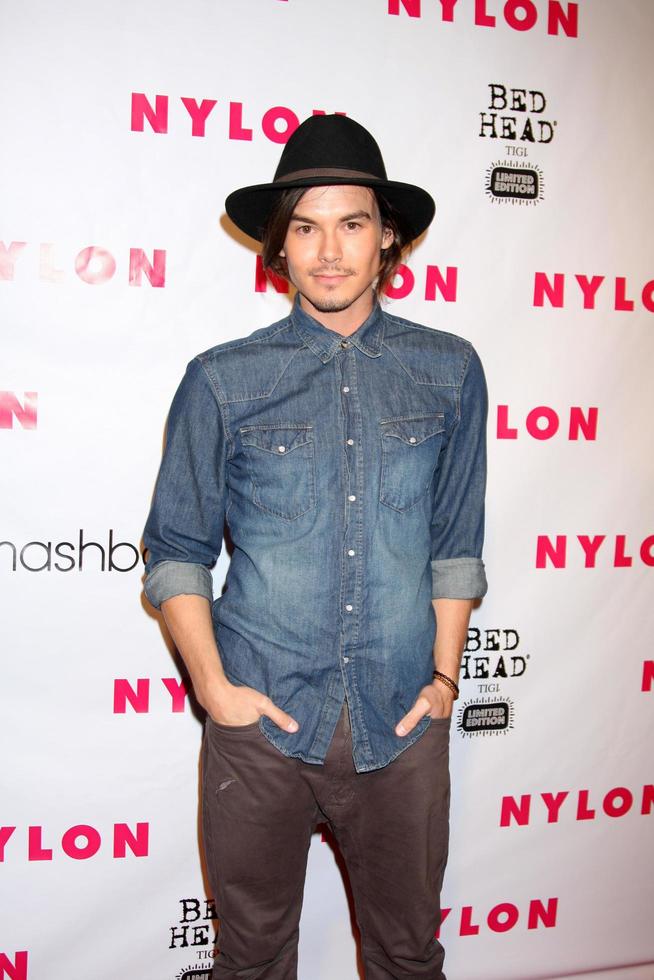 LOS ANGELES, APR 10 - Tyler Blackburn arrives at the NYLON Magazine 13th Anniversary Celebration at Smashbox on April 10, 2012 in Los Angeles, CA photo