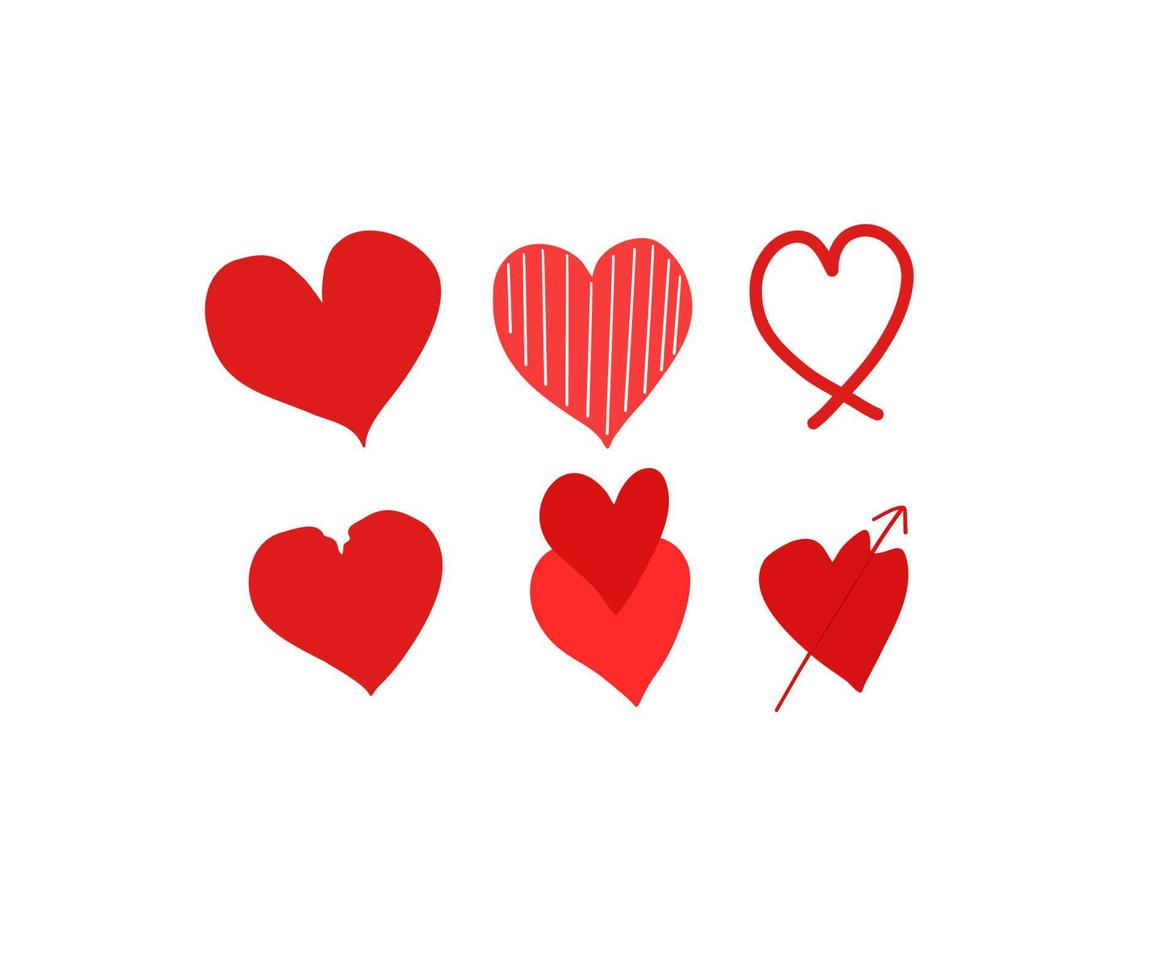 Heart red stickers vector