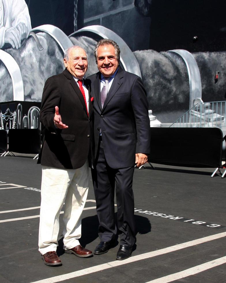 LOS ANGELES, OCT 23 - Mel Brooks, Jim Gianopulos at the Mel Brooks Street Dedication and Young Frankenstein Mural Presentation at the 20th Century Fox Lot on October 23, 2014 in Century City, CA photo