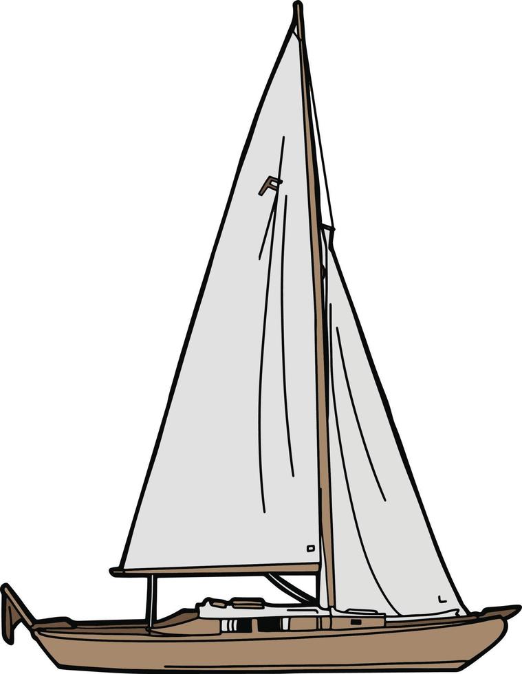 simply boat sail vector
