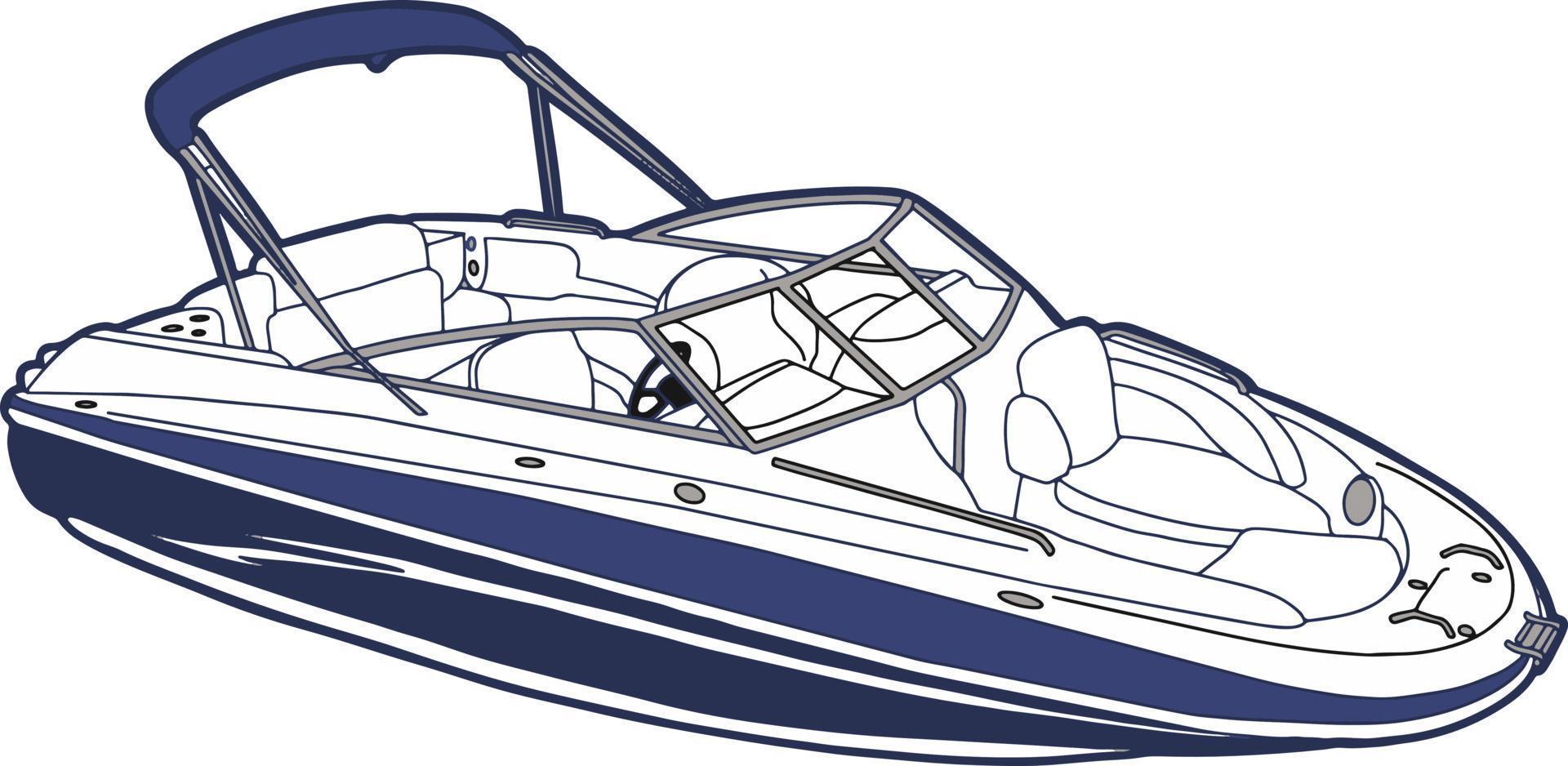 speed boat vector