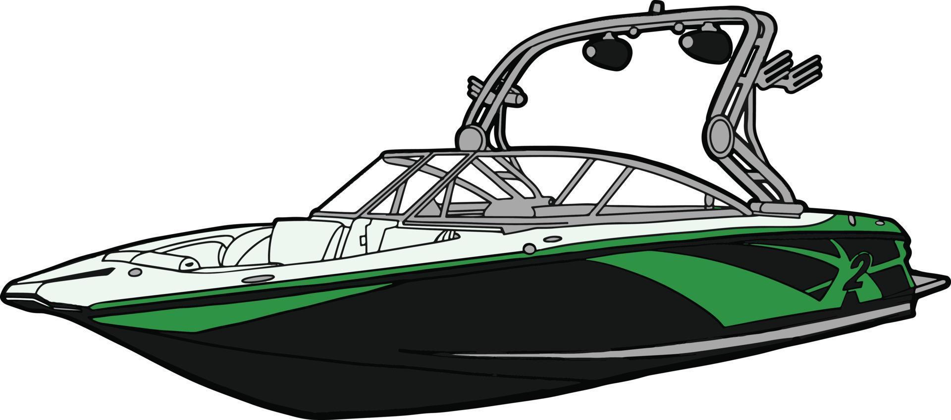 speed boat vector