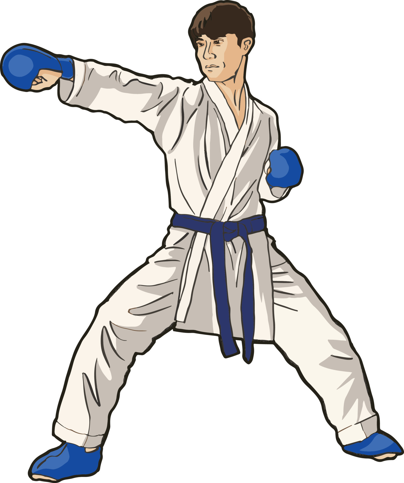 karate punch training 10096121 Vector Art at Vecteezy