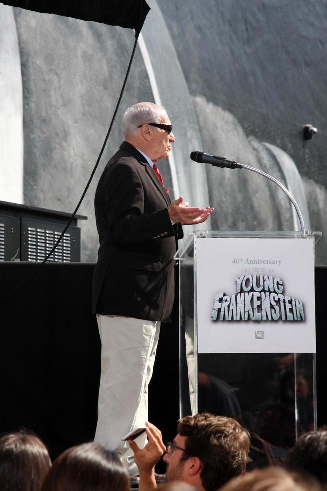 los angeles, 23 de octubre - mel brooks en la dedicación de la calle mel brooks y la presentación del mural del joven frankenstein en el lote 20th century fox el 23 de octubre de 2014 en la ciudad del siglo, ca foto