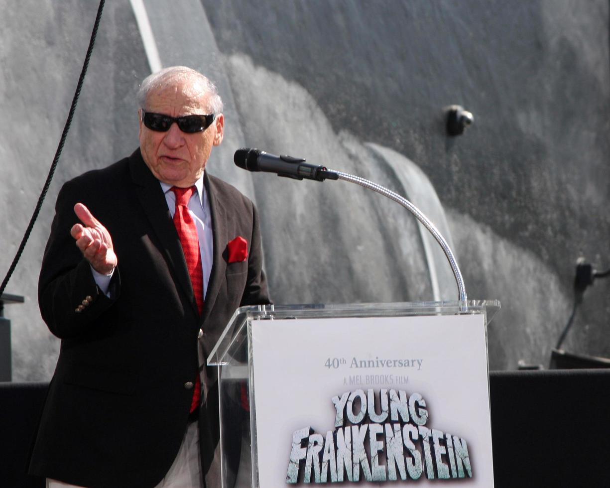 LOS ANGELES, OCT 23 - Mel Brooks at the Mel Brooks Street Dedication and Young Frankenstein Mural Presentation at the 20th Century Fox Lot on October 23, 2014 in Century City, CA photo