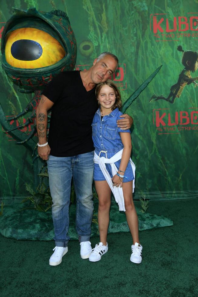 LOS ANGELES, AUG 14 -  Cora Welliver, Titus Welliver at the Kubo and the Two Strings Premiere at the AMC Universal Citywalk on August 14, 2016 in Universal City, CA photo