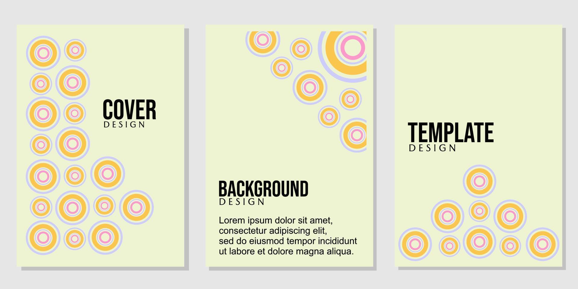 portada de libro de informe de estilo abstracto. diseño con elementos circulares vector