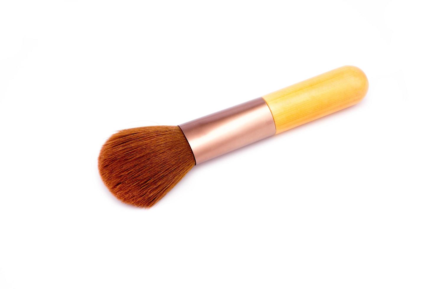 Makeup brushes on white background photo