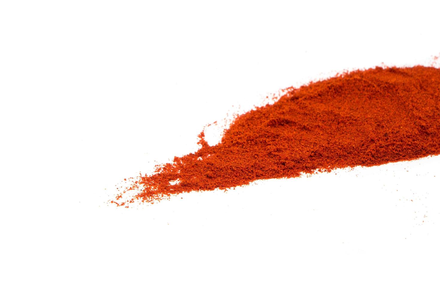 Paprika powder isolated on white background photo