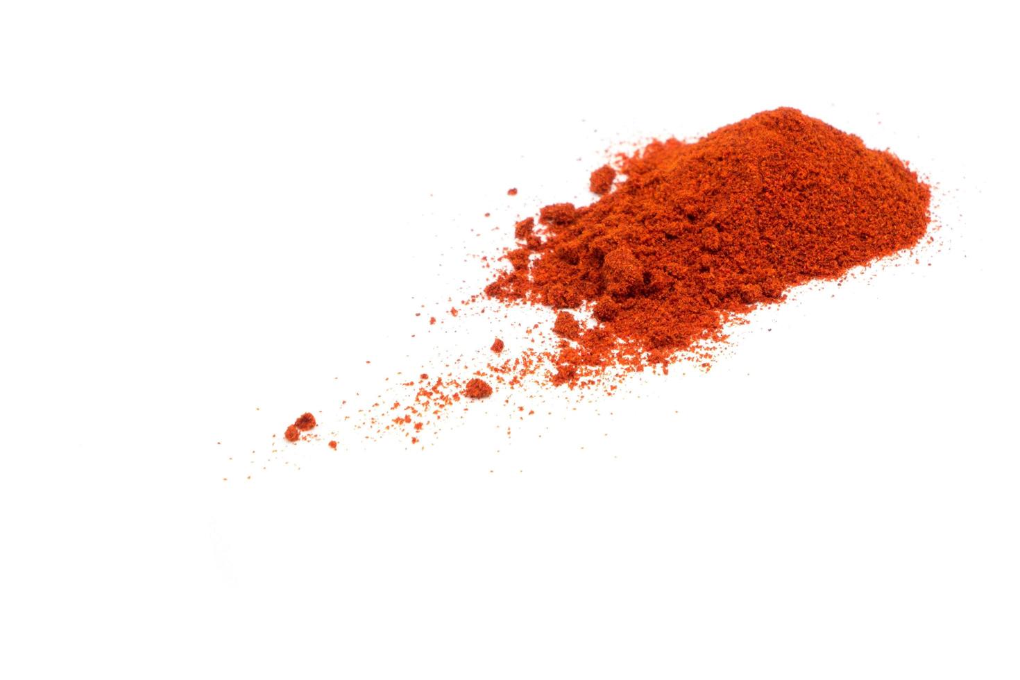 Paprika powder isolated on white background photo