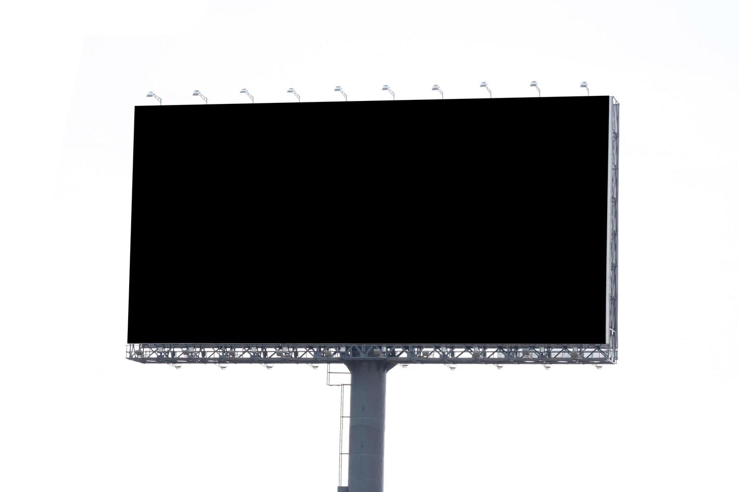 Blank billboard on white background for your advertisement photo